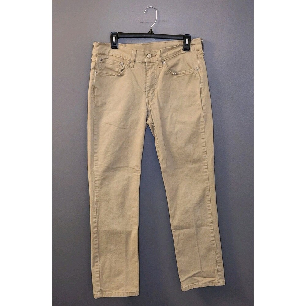 Levi's 514 Jeans Mens 31x30 Beige Tan Khaki Straight Casual Stretch Cotton Pants